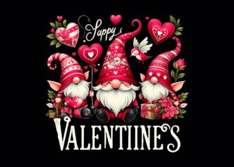 Valentines Gnomes PNG Sublimation