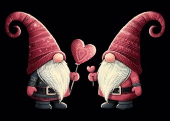 Valentines Gnomes PNG Sublimation