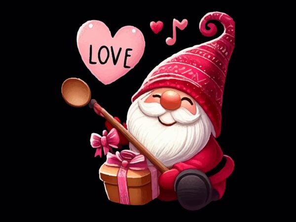 Valentines gnomes png sublimation t shirt vector art