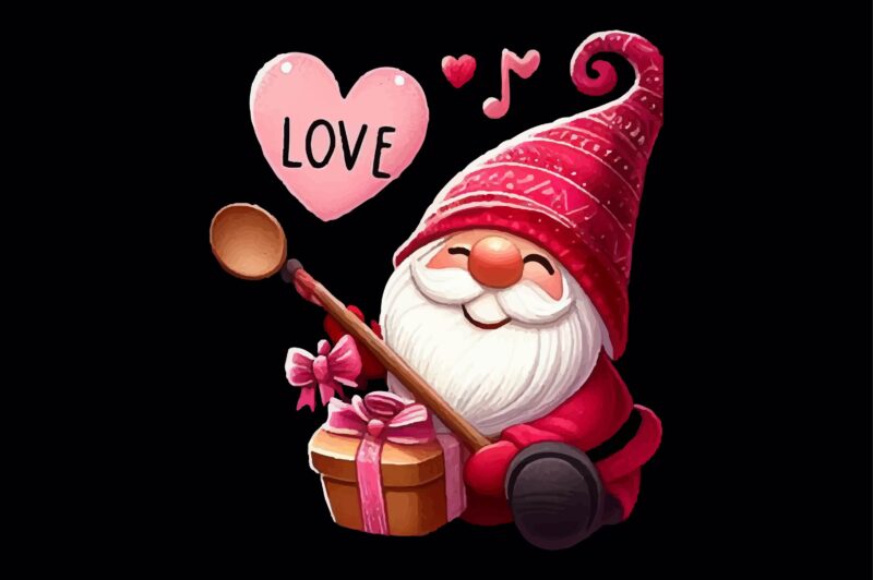 Valentines Gnomes PNG Sublimation