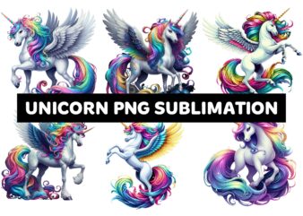 Unicorn PNG Sublimation t shirt vector graphic