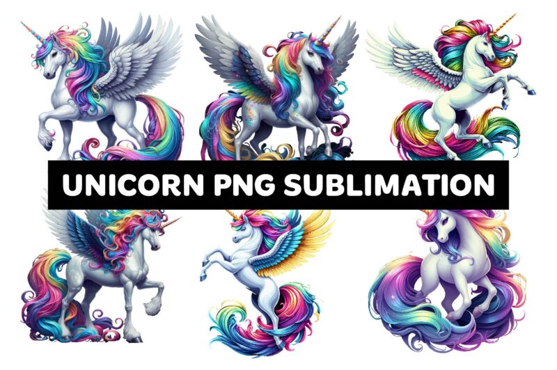 Unicorn PNG Sublimation