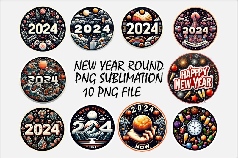 Happy New Year PNG Sublimation