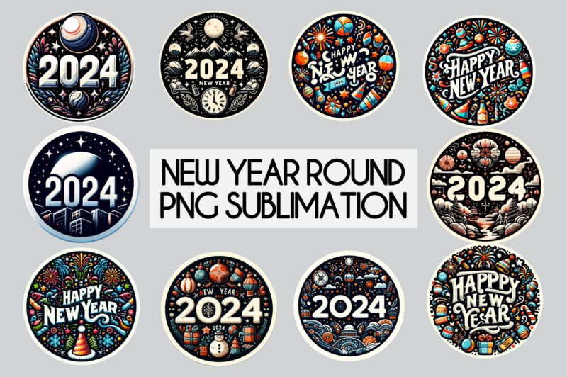 Happy New Year PNG Sublimation