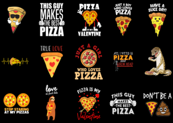 15 Pizza Shirt Designs Bundle P1, Pizza T-shirt, Pizza png file, Pizza digital file, Pizza gift, Pizza download, Pizza design