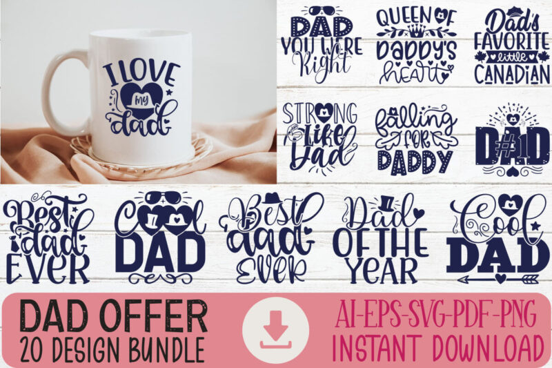 Happy Father’s Day SVG Bundle, Dad SVG bundle, Father’s Day SVG Bundle, Dad quotes svg, PNG clipart, Dad SVG bundle, svg bundle dad gift, Da