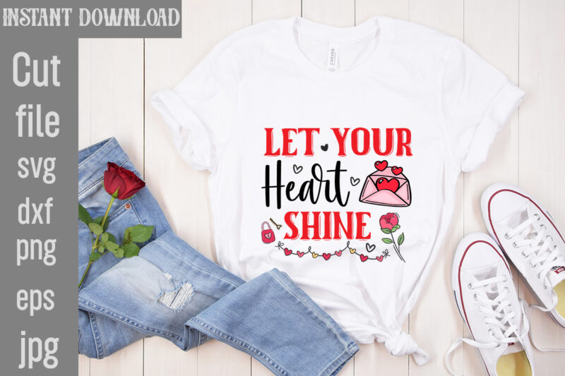 Valentine’s day t-shirt design bundle, happy valentine’s day t-shirt design, valentine svg bundle, valentine’s day sublimation png, love