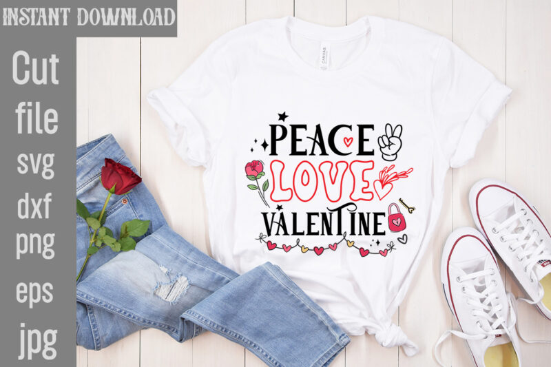 Valentine’s day t-shirt design bundle, happy valentine’s day t-shirt design, valentine svg bundle, valentine’s day sublimation png, love