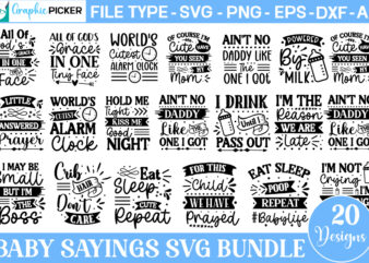 Baby Sayings SVG Bundle, funny Baby SVG, Funny Baby Bib SVG Bundle, T-Shirt Bundle, T-Shirt Mega Bundle,