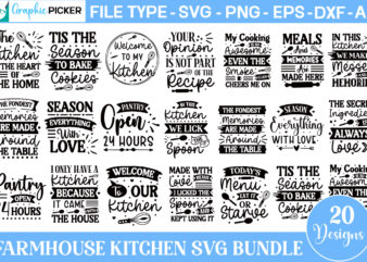 Farmhouse kitchen bundle, farmhouse kitchen sublimation bundle, farmhouse kitchen sign svg,the secret ingredient is love kitchen svg bundle,