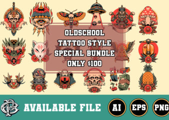 oldschool tattoo style special bundle t shirt design online