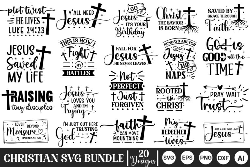 Christian SVG Bundle, Faith SVG bundle, christian SVG Bundle, christian SVG Designs, religious svg, faith svg, faith over fear SVG, christia