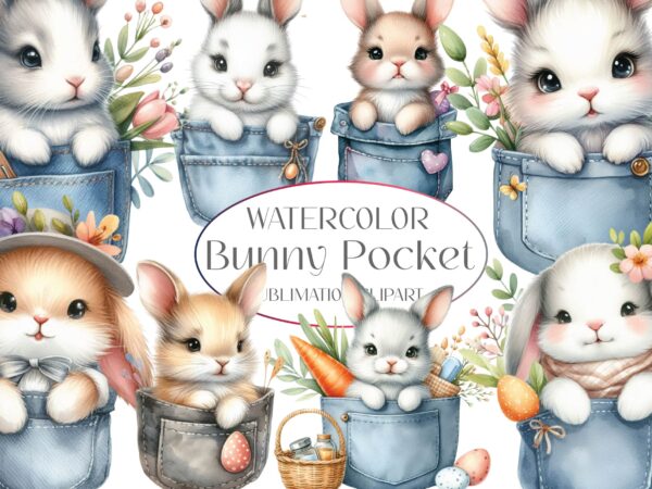 Bunny pocket shirt sublimation bundle
