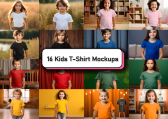 Kids Bella Canvas 3001 T-Shirt Mockup Bundle