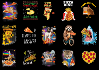15 Pizza Shirt Designs Bundle P10, Pizza T-shirt, Pizza png file, Pizza digital file, Pizza gift, Pizza download, Pizza design