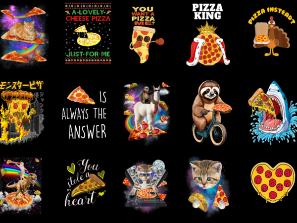 15 pizza shirt designs bundle p10, pizza t-shirt, pizza png file, pizza digital file, pizza gift, pizza download, pizza design