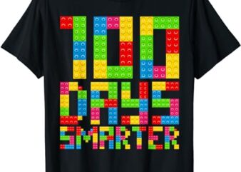 100 Days Smarter Building Blocks Happy 100 Days Of School T-Shirt