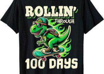 100 Days of School Boys Teacher 100th Day T Rex Outfit T-Shirt