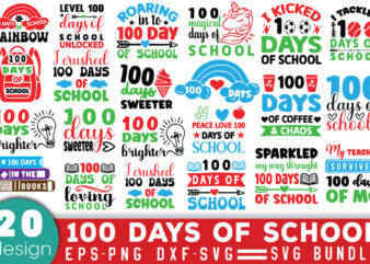 100 Days of School T-shirt Bundle 100 Days of School SVG Bundle