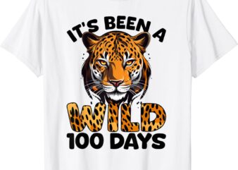 100th Day Of School Wild 100 Days Leopard Cheetah Tiger Lion T-Shirt