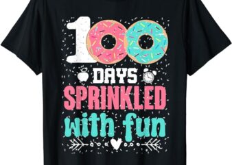 100th Day of School Boys Girls Kids 100 Days of School Donut T-Shirt