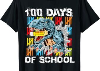 100th Day of School Dino Kids Happy 100 Days Dinosaur T-Shirt