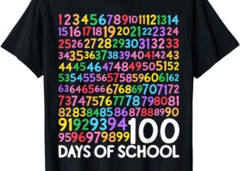 100th Day of School Teacher Kids 100 Days Math Numbers T-Shirt