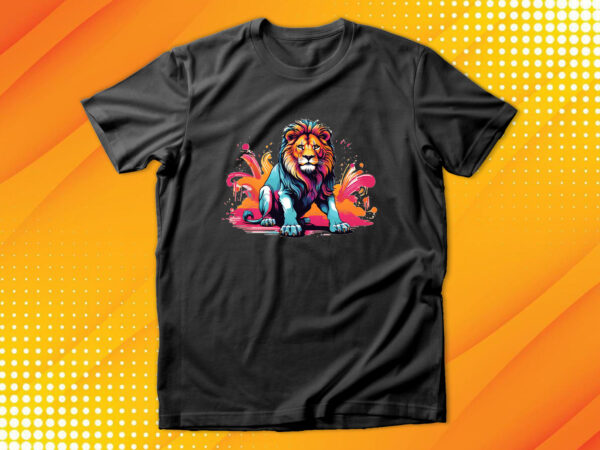 Lion t shirt vector graphic
