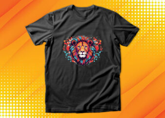 Lion t shirt vector graphic