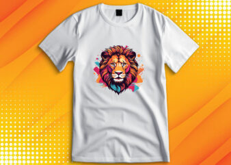 Lion t shirt vector graphic