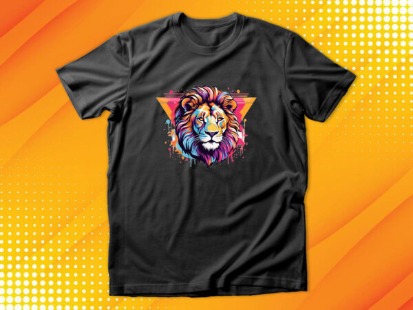 Lion t shirt vector graphic