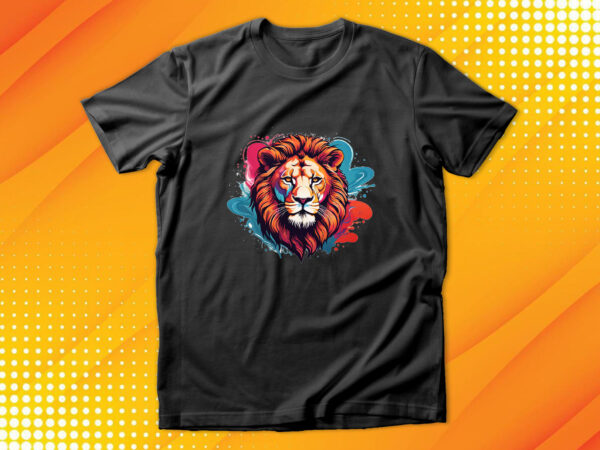 Lion t shirt vector graphic