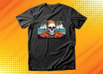 Skull Island t shirt template vector