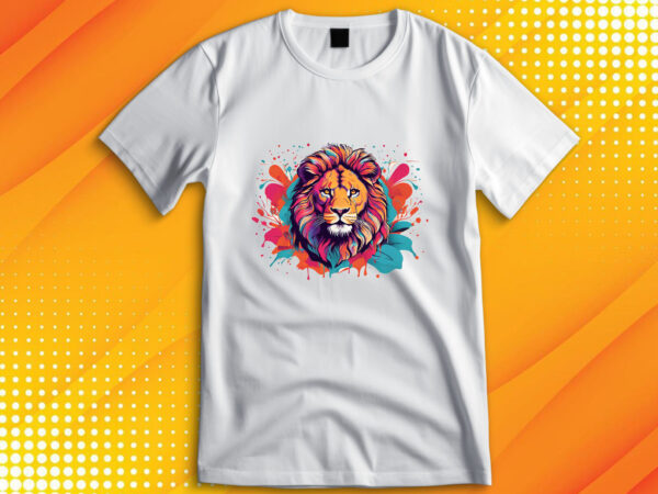 Lion t shirt vector graphic