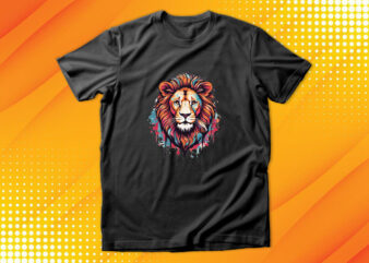 Lion t shirt vector graphic