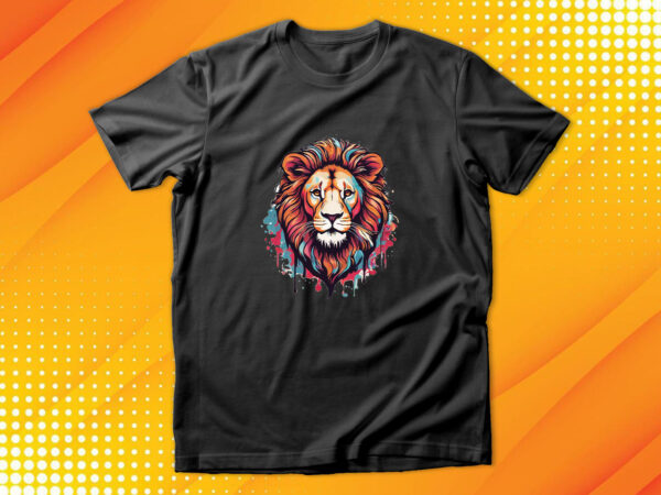 Lion t shirt vector graphic