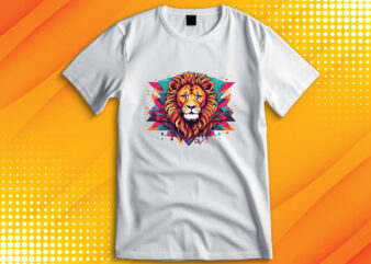 Lion t shirt vector graphic