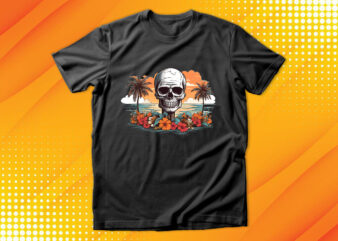 Skull Island t shirt template vector