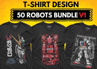 50 robot tshirt bundle | svg | png | eps