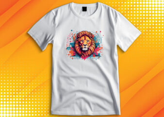 Lion t shirt vector graphic