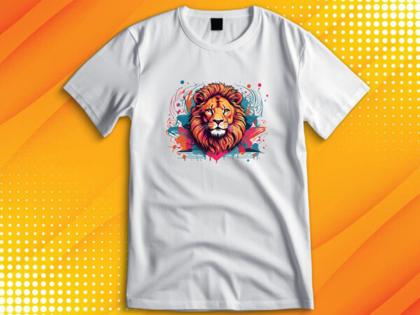 Lion t shirt vector graphic