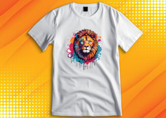 Lion t shirt vector graphic