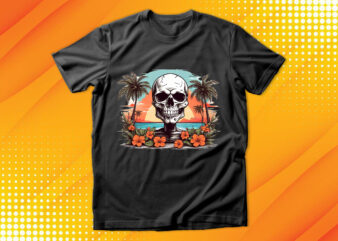 Skull Island t shirt template vector