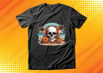 Skull Island t shirt template vector