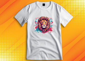 Lion t shirt vector graphic