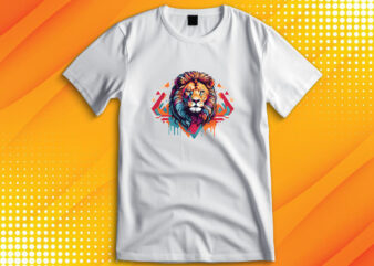 Lion t shirt vector graphic