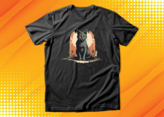 Black Cat t shirt template