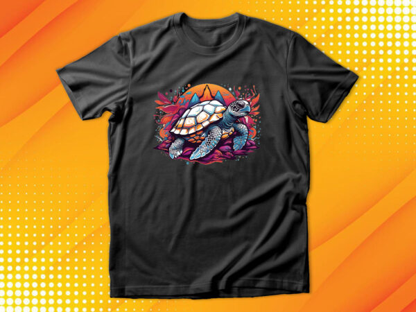 Sea turtle t shirt template vector