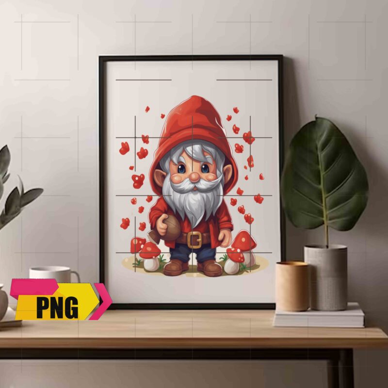 Gnomies Valentine Bundle Love With Heart Ballon Chibi Gnome 15 PNG 300 DPI AI