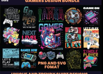 50 gamer designs bundle, gamer streetwear design, gaming design, console design, graphic tee, gamer lover, video games design, dtf, dtg